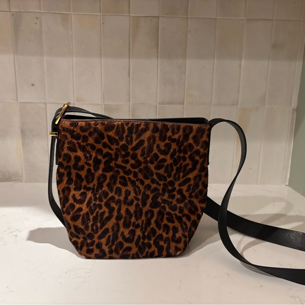 Madewell The Essential Mini Bucket Bag Leopard